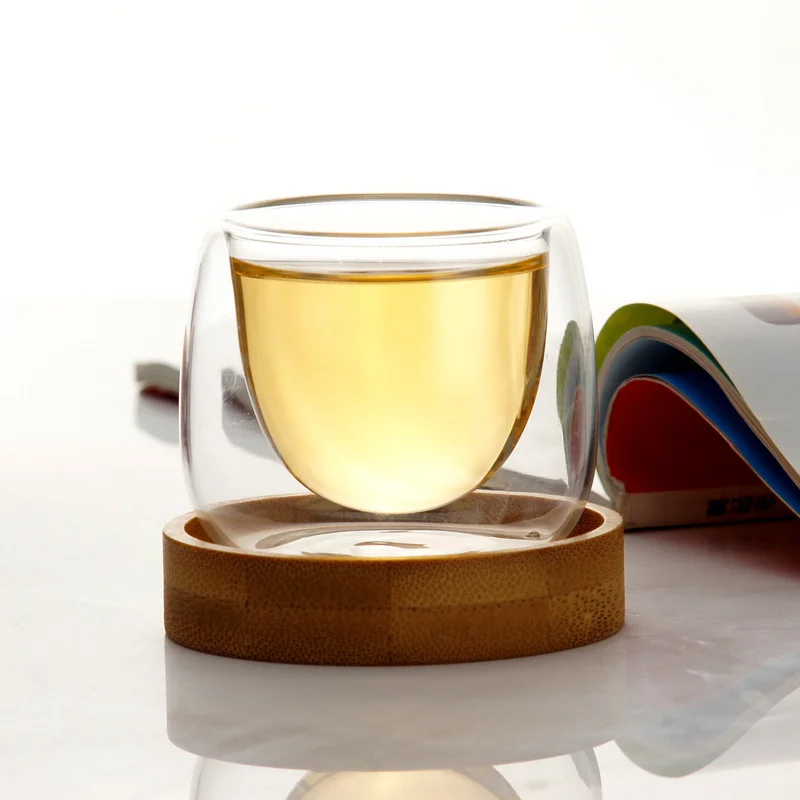 Design Double Wall Cup Teacup Bamboo Tray Set Anti-Hot Tasse Cafe Scented Tea Coffee Cups Copos Tazas Bardak Xicara Tumble
