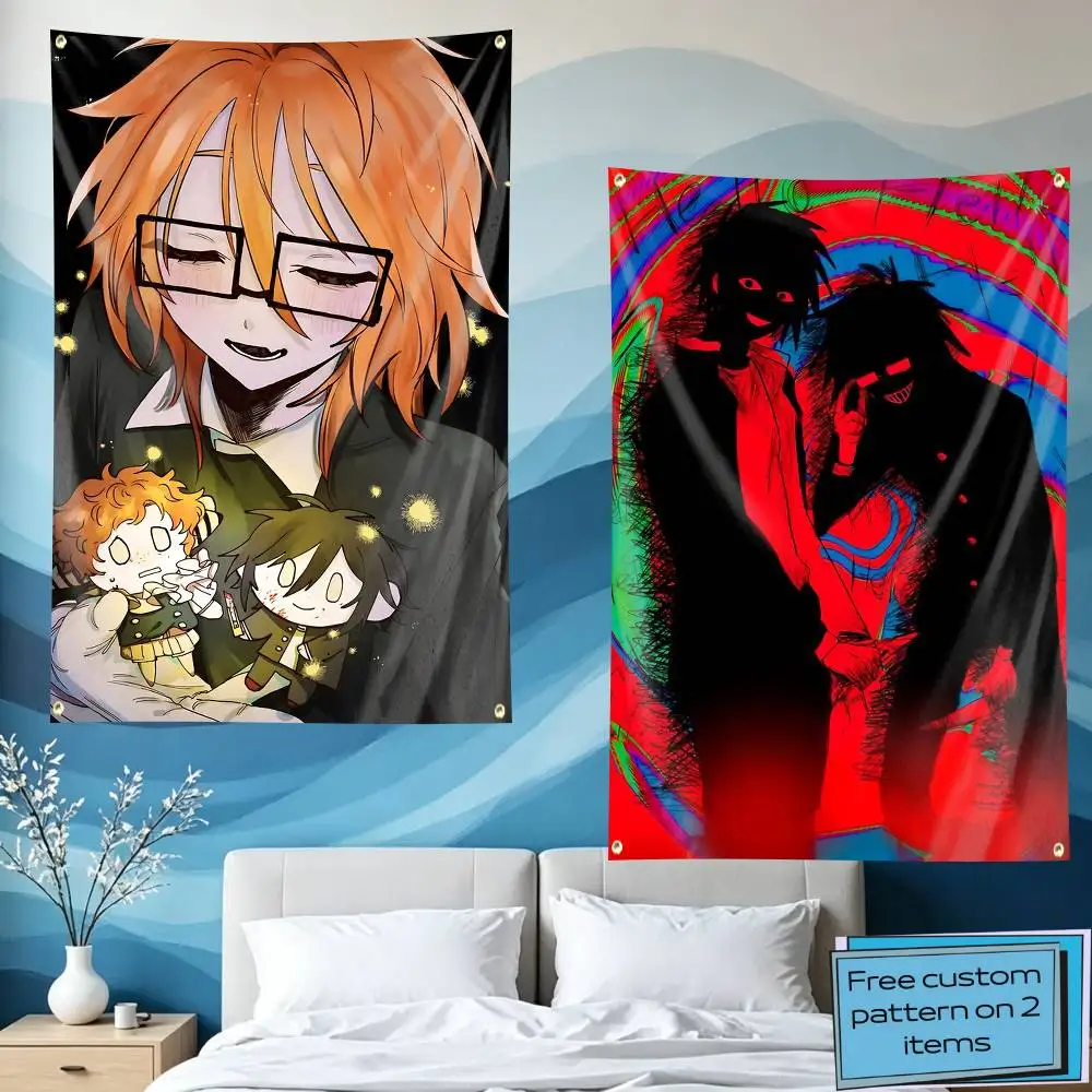 Randal Ivory Manga R-Ranfren Flag Tapestry Banner for Bedroom Living Room Outdoor Camping Custom Supported