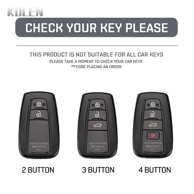 ABS Carbon Fiber Style Car Key Case Cover For For Toyota Corolla Prius Camry CHR C-HR RAV4 Altis Land Cruiser Prado Accessories