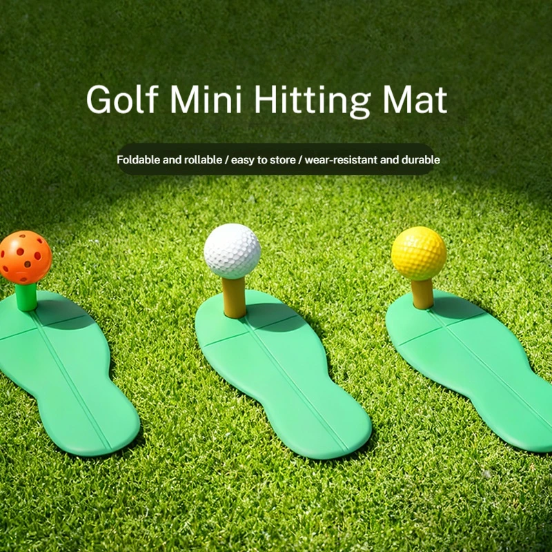 حصيرة ضرب الجولف المطاطية الصغيرة ممارسة وتر الثور المحملة لا يطير دائم الرياضة في الهواء الطلق تدريب الغولف حصيرة مساعدة للمكتب الداخلي #1