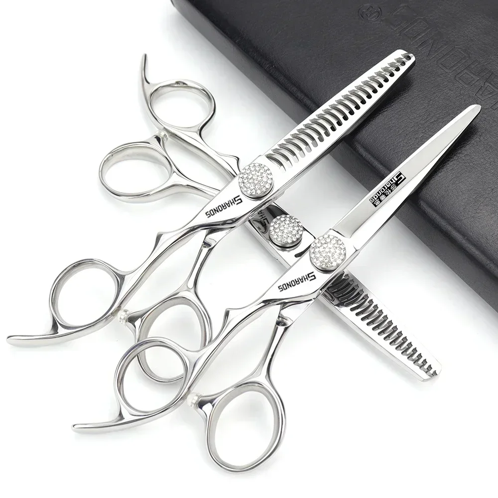 SHARONDS Hairdressing Professional Scissors Japanese 440C Steel 6 Inch Hairdressers Specialized Clippers Hair Cutting Tools