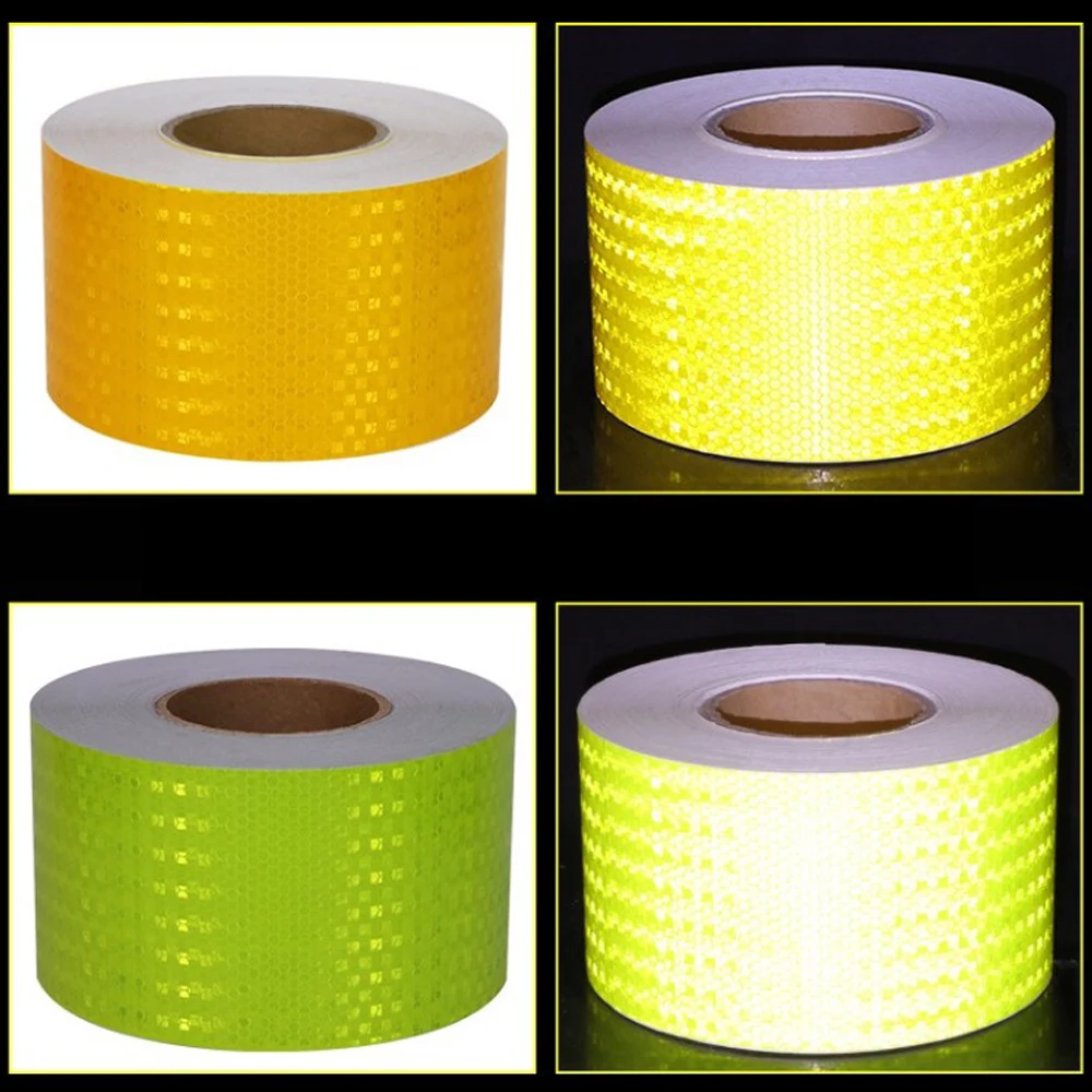 Waterproof Warning Tape Strip Stickers Warning Light Reflector Protective Sticker Reflective Film Car Safety Mark