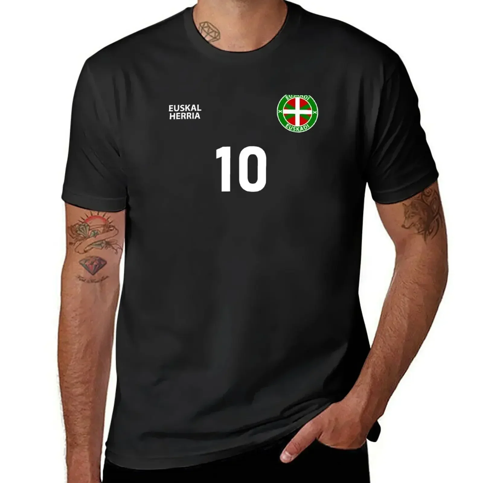 Euskadi pays basque équipe nationale de Football Football rétro Euskal herria numéro 10 T-Shirt