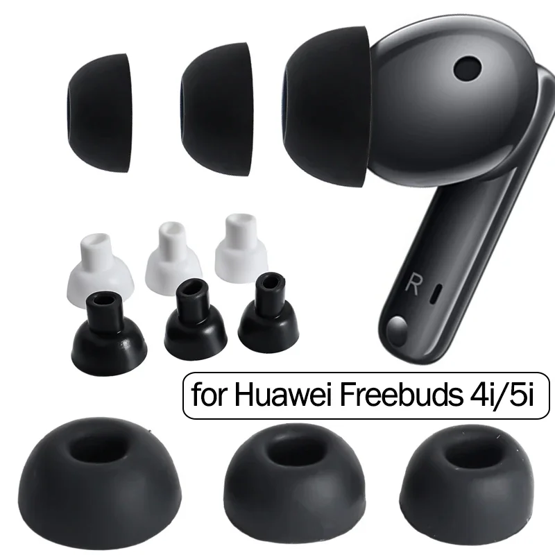 Soft Silicone Eartips for Huawei FreeBuds 4i/5i Earbuds Earphone Earplug Cover L M S Size Headphone Ear Tips for FreeBuds 5i