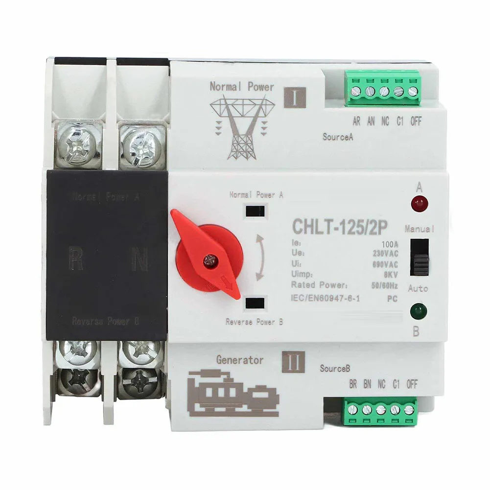 

Автоматический резервный переключатель 100А для надежной работы, удобной установки, высококачественные компоненты