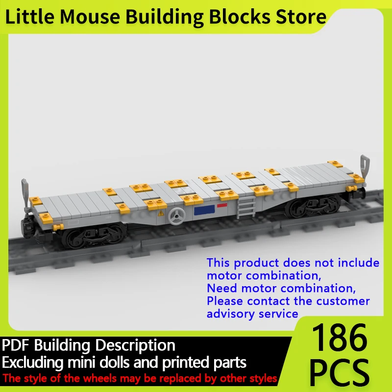 

Модель городской автомобиль MOC, строительные кирпичи, железнодорожный контейнер, плоский автомобиль, модульная технология, подарки, праздник, сборка, детские игрушки, костюм