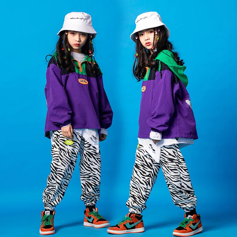 Kids Hip Hop Clothing Sweatshirt Tops Jacket Streetwear or Tactical Cargo Pants for Girls Boys Performance Dance Wear Costumes