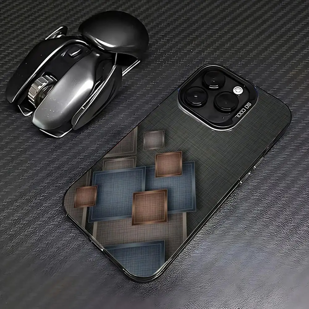 

This simple geometric pattern phone case is suitable for iPhone 17, 16, 15, 14, 13, 12, 11 Pro/Max/Plus anti drop and shockproof