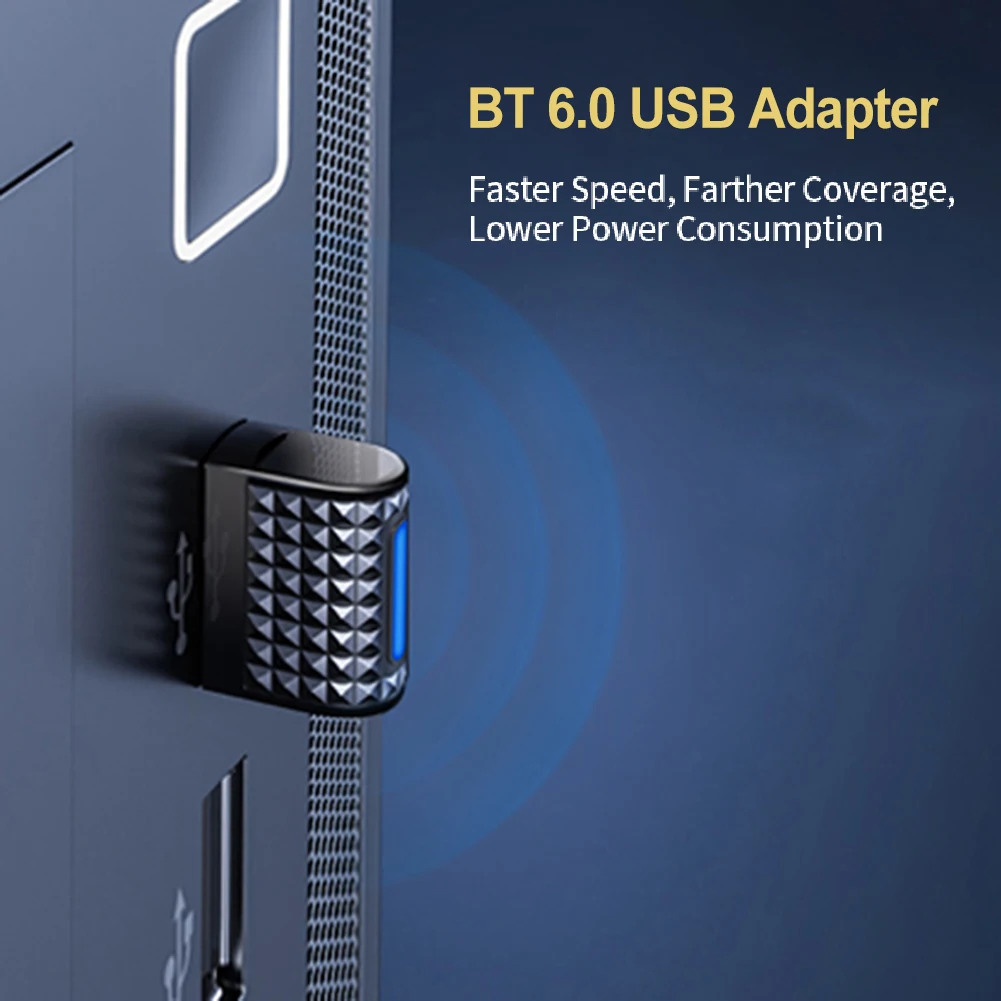 

1-5 шт. USB-адаптер BT 6.0, беспроводной передатчик-приемник BT 6.0, аксессуары для ПК, мыши, клавиатуры, наушников, колонок