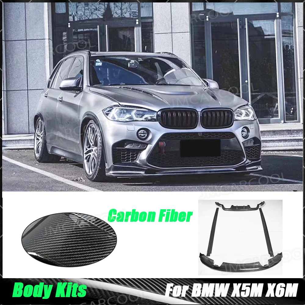 

Комплект аксессуаров из настоящего карбона: передний спойлер, задний диффузор, боковые юбки для BMW F85 F86 X5M X6M 2015-2018, обвесы для кузова