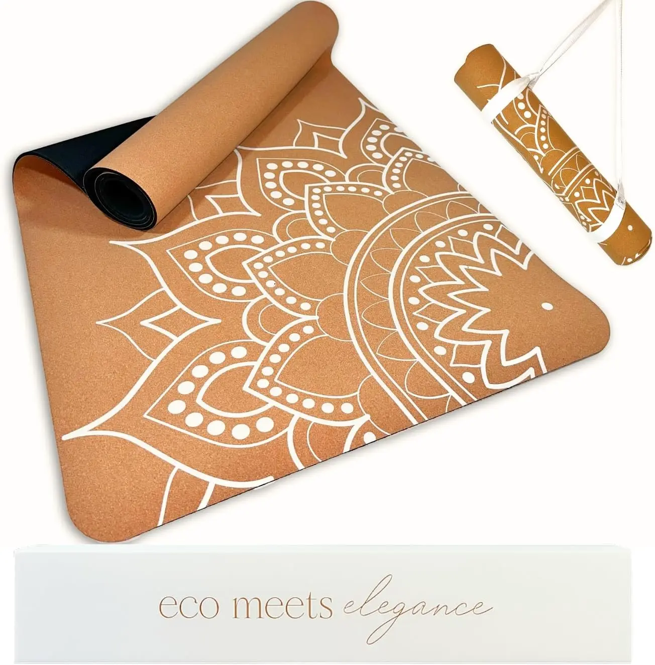 Yoga - Portuguese Cork with Rubber Base, 5mm Thick, Non-Slip, Odor Free, Non Toxic, Lasting Stability
