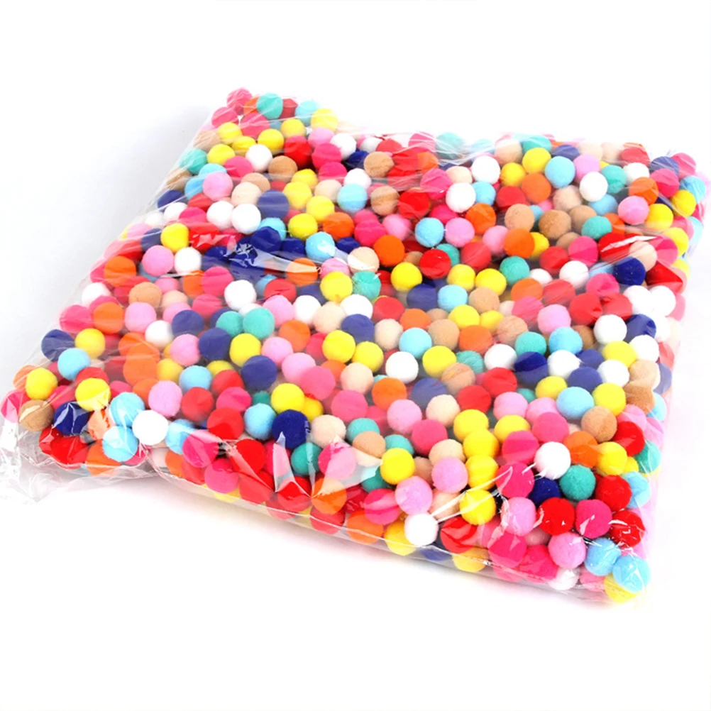 1000pcs Polyester Ball DIY Material Elastic Child Accessory Colorful Craft Project Home Decor Costume