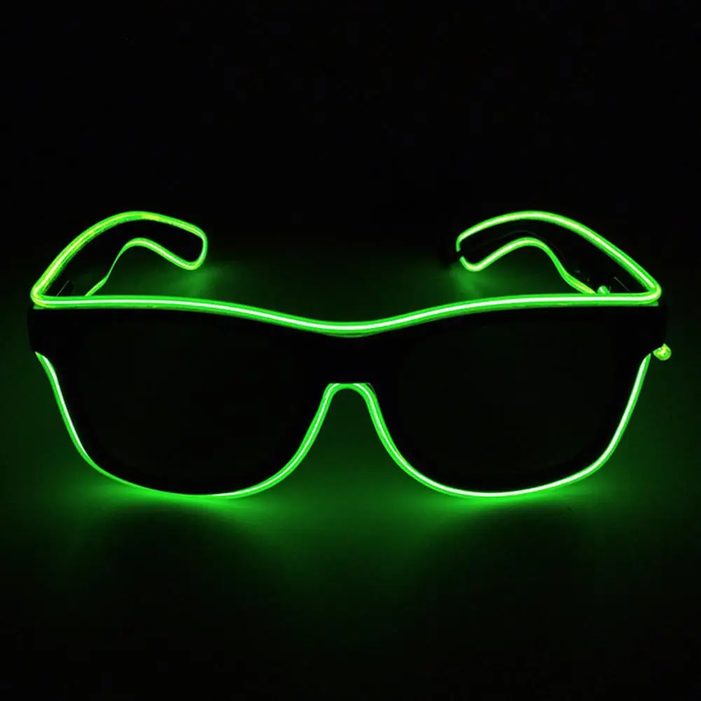 EL Luminous Glasses Cold Light High-definition Lenses Sunglasses Party KTV Bar School Company Performance Christmas Glasses Prop