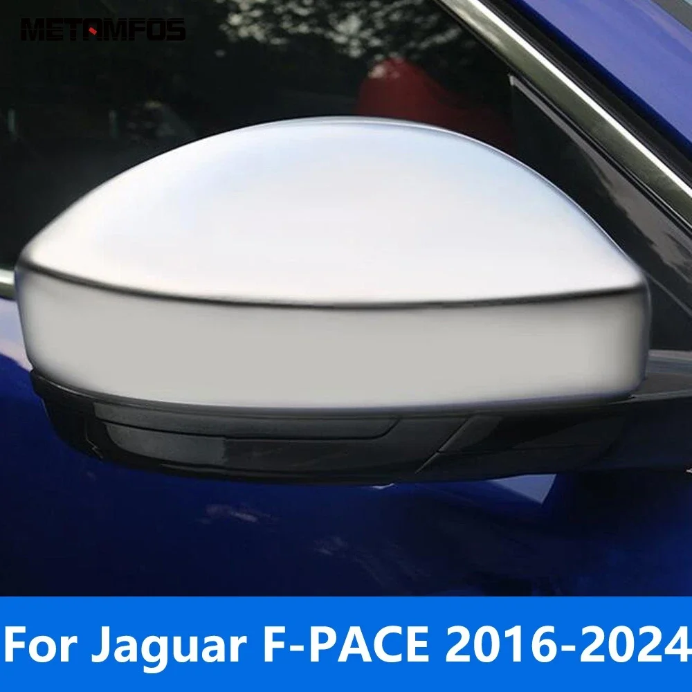 For Jaguar F-PACE 2016-2019 2020 2021 2022 2023 2024 Matte Rearview Side Mirror Cover Trim Protection Cap Exterior Accessories