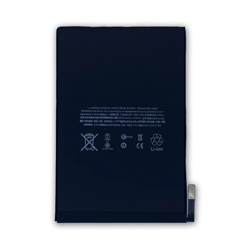 High Quality Battery For Apple Ipad Mini 5,4,3,2,1, A1432, A1454, A1455, A1546, 5124Mah Tablet Accessories & Parts