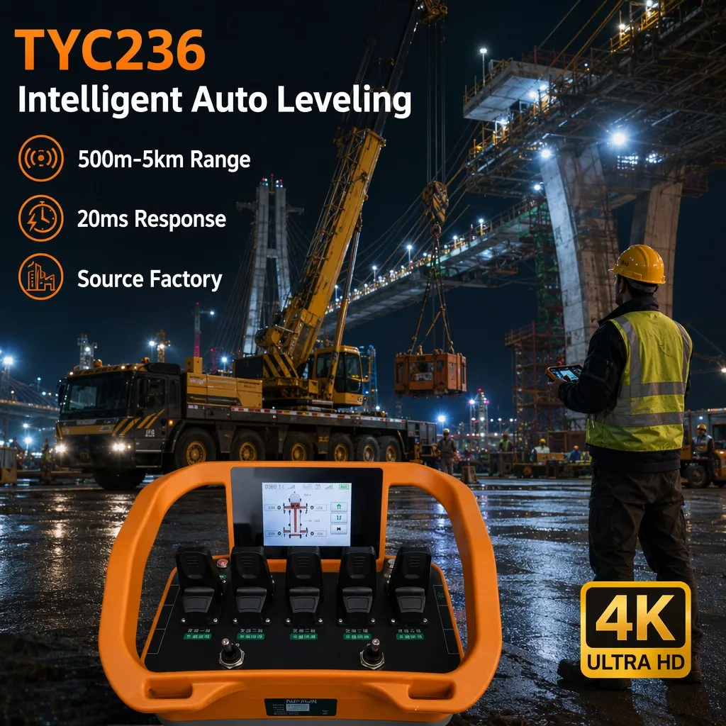 NOMI TYC236 Latest Technology Industrial Wireless Remote Control One Key Leveling Mobile Crane Hydraulic Legs IP67 OEM