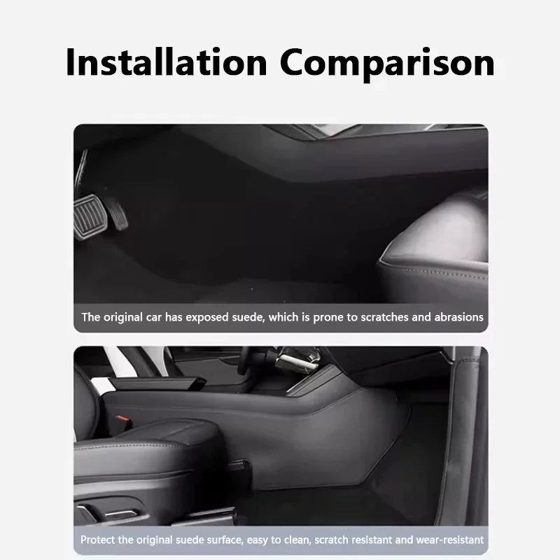For Tesla ModelY Juniper 2025 Car Central Control Side Anti Kick TPE Waterproof Anti-dirt Full coverage Anti Kick Protective Mat image 2