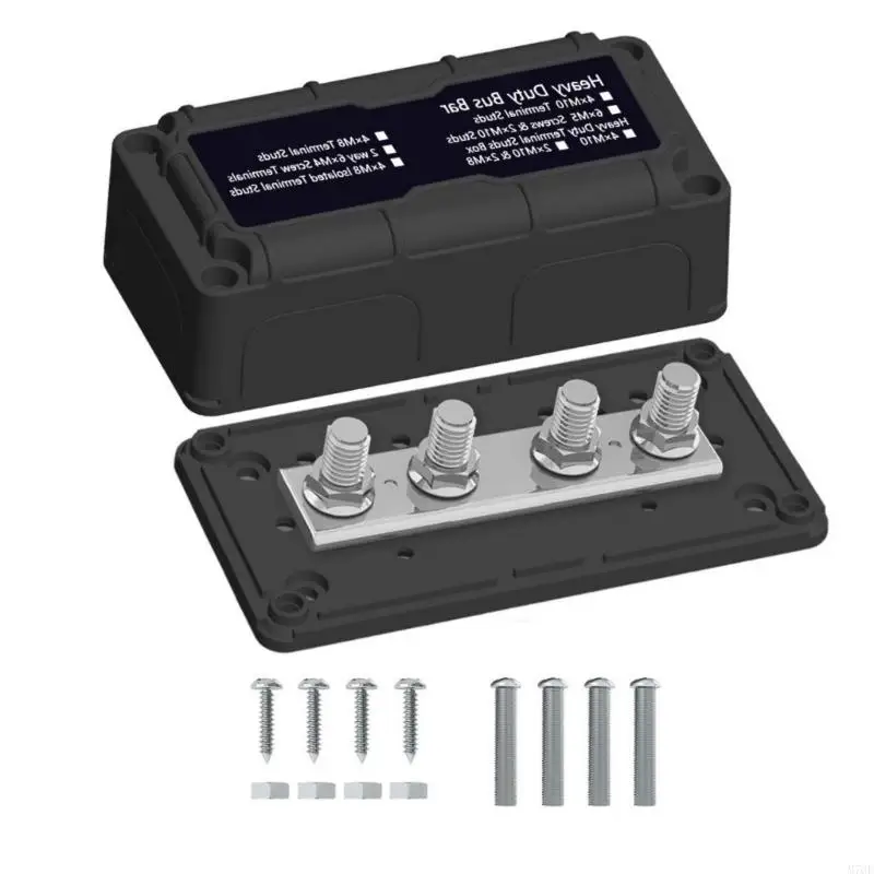 M76E Batterieverkabelungs-Sammelschienenblock, 48 V, 100 A, abgedeckter Klemmenverteilerblock für Auto-, Wohnmobil- und – Detail 7
