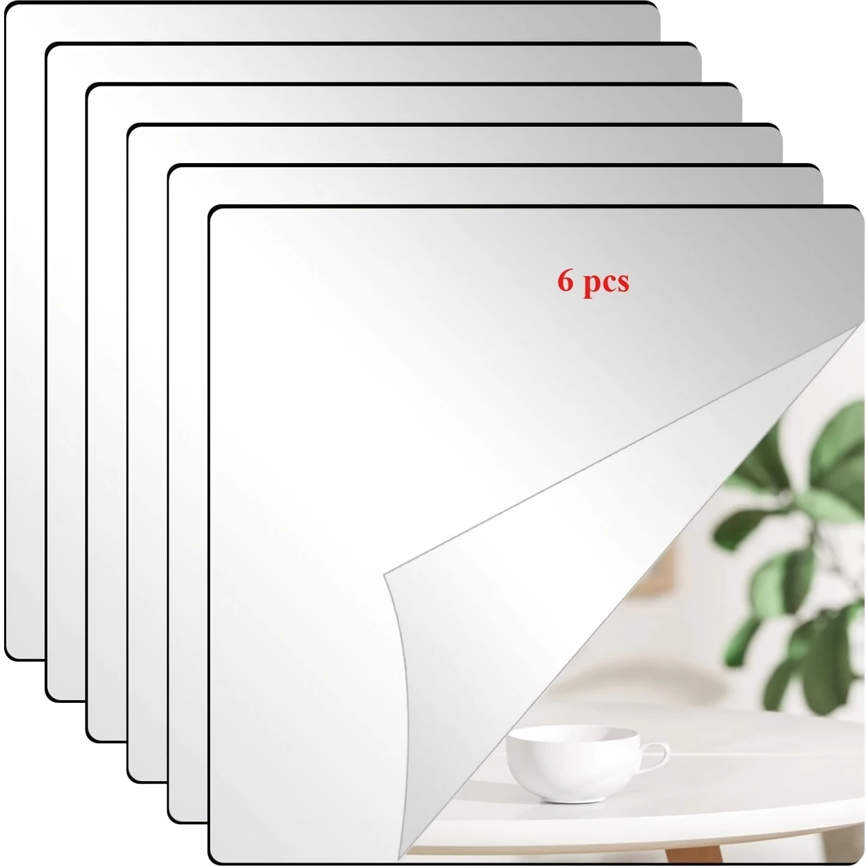 6/12PCS 4In 2D Squa…