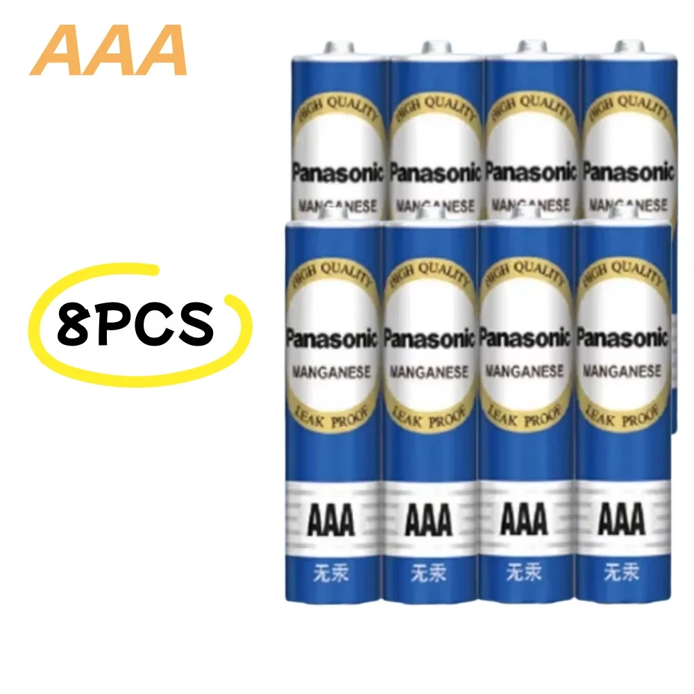 Originele Panasonic 1,5v AAA AA wegwerp-koolstofbatterijen met hoge capaciteit, geschikt voor speelgoed, afstandsbedieningen, draadloze muizen, enz.