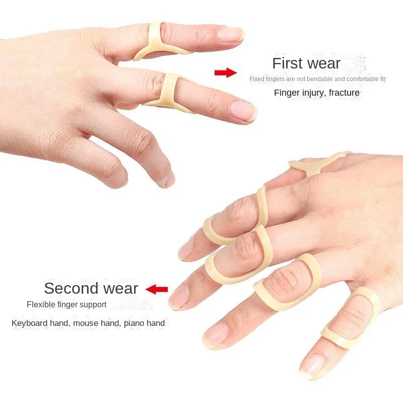 Finger Splint Fixed Ring Adjustable Broken Finger Joint Stabilizer Finger Splint Bracket Protector Straightening Arthritis