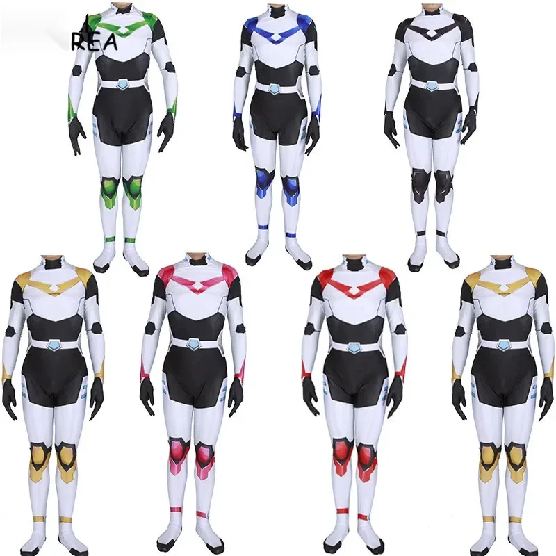 Voltron Cosplay Difensore dell'Universo Tutina per adulti Full Body Spandex Costume Costumi di Halloween per uomo Zentai Body