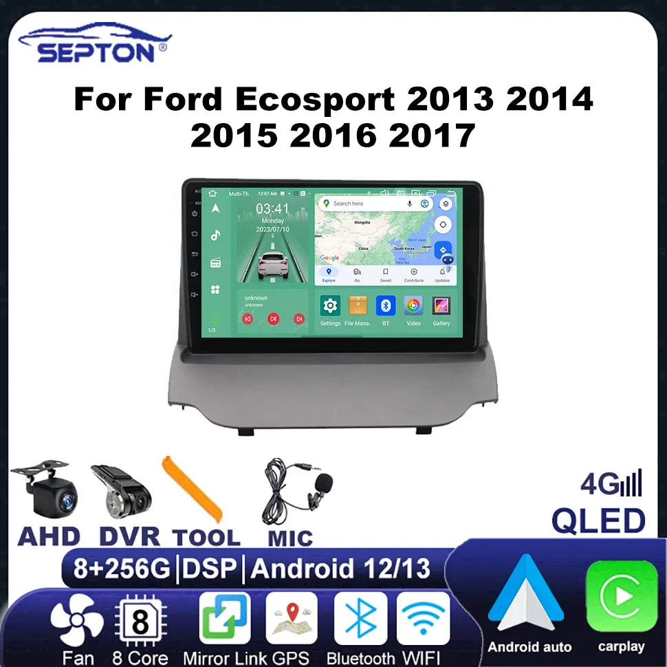 SEPTON Car Stereo Radio Android for Ford Ecosport 2013 2014 2015 2016 2017 Multimedia Car Player GPS CarPlay Head Unit 4G Net