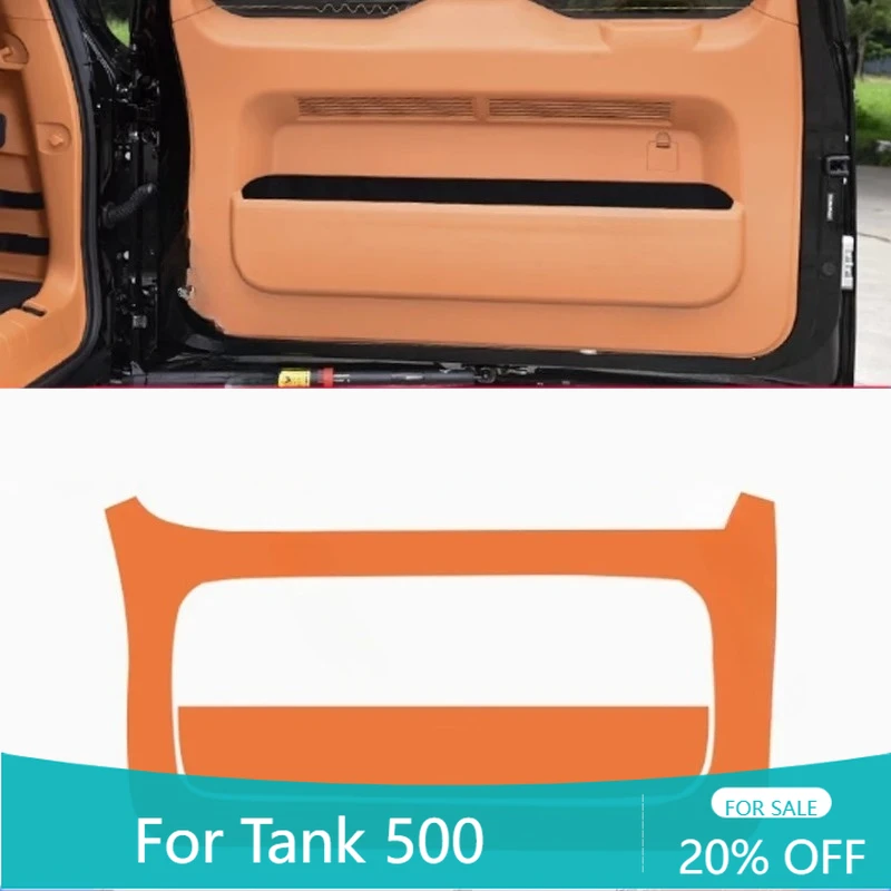 

Car Rear Trunk Tailgate Protection Pad Trunk PU Leather Pad Sticker Cover Accessories For Great Wall Tank 500 2022 2023 2024