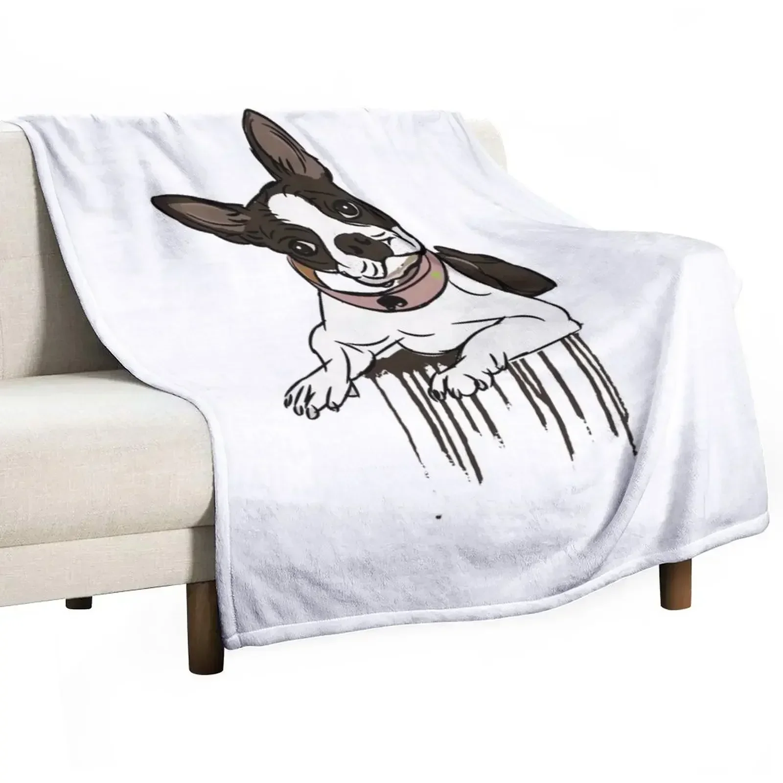 

Dog boston terrier poster | Dog boston terriert-shirt Throw Blanket Summer Tourist Heavy Blankets