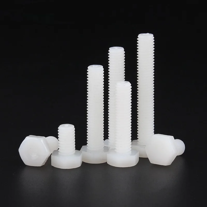 M3 M4 M5 M6 M8 M10 M12 الأبيض النايلون الخارجي عرافة رئيس مسامير البلاستيك مسدس البراغي لاستخدام عزل الحرارة/الكهرباء #3