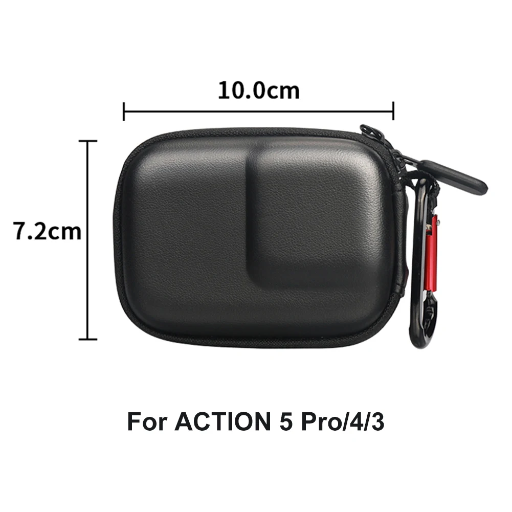 Bolsa de almacenamiento portátil para DJI OSMO Action 5 Pro/4/3, Estuche De Viaje con doble cremallera y mosquetón, Mini estuche de transporte, accesorio