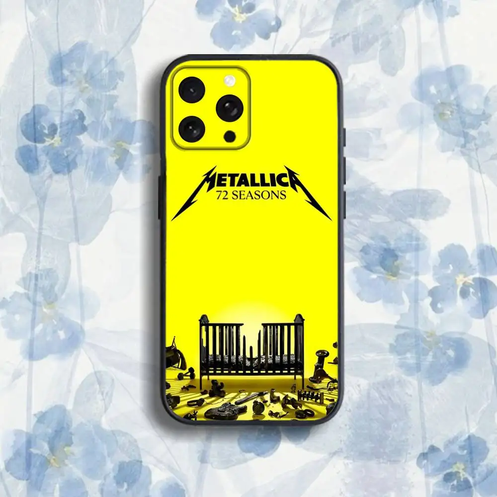 حافظة هاتف S-sasons M-metallicaS 72 لهواتف iPhone 17,16,15,14,13,12,Pro,Max,Plus,E,SE4,Air,Mini Black Soft Box