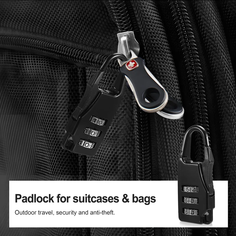 ABRU-20PCS Alloy Safe Combination Code Number Lock Padlock For Bag Suitcase Luggage Zipper Backpack Handbag Anti-Theft Lock