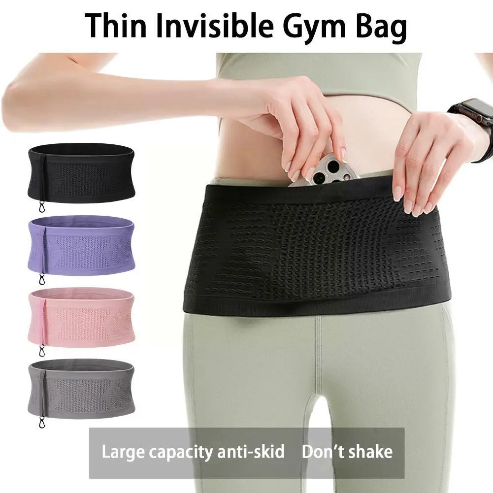 Slim Running Belt Money Belt Fanny Pack For Exercise Invisible Fanny Pack Holder For Cell Phone Money Keys Adjustable Waist Z0K9