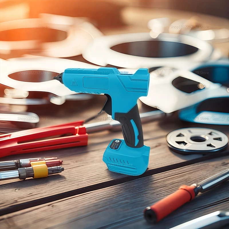 

Cordless Electric Hot Melt Glue Gun with 11mm Glue Sticks for Crafts and Home Repair Fits Makita 18V Battery No Battery Included