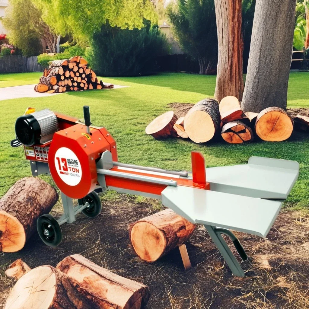 Easy to operate and suitable for home use mobile 13-ton electric wood splitter