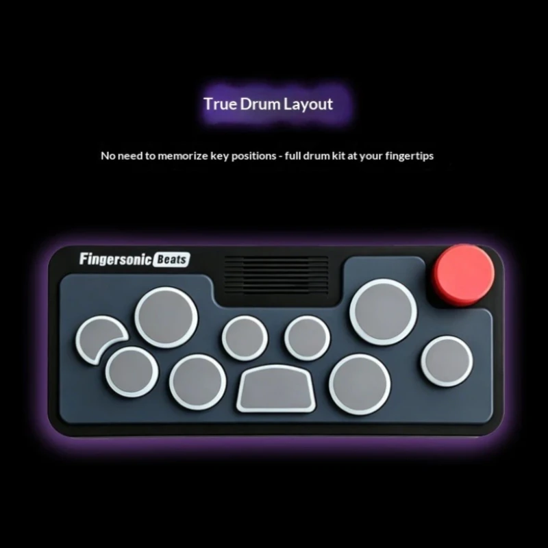 MIDI Output Music Keyboard Custom Dual Mode Bluetooth Silicone Drum Plate Pocket Drum Machine Portable Percussion Instrument
