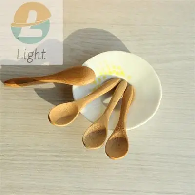 

5pcs Small Mini Wooden Spoons For Kids Honey Kitchen Using Condiment Spoon 9.2*2.0cm Cucharas Colheres