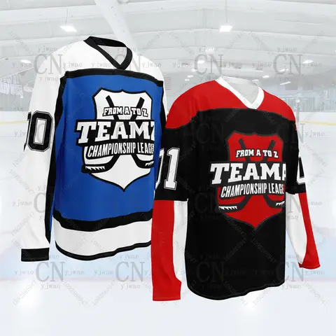Hockey Jersey Van A tot Z Championship League Gedrukt Sportshirt met lange mouwen Kpop College Stijl Herfst Heren & Dames T-shirt