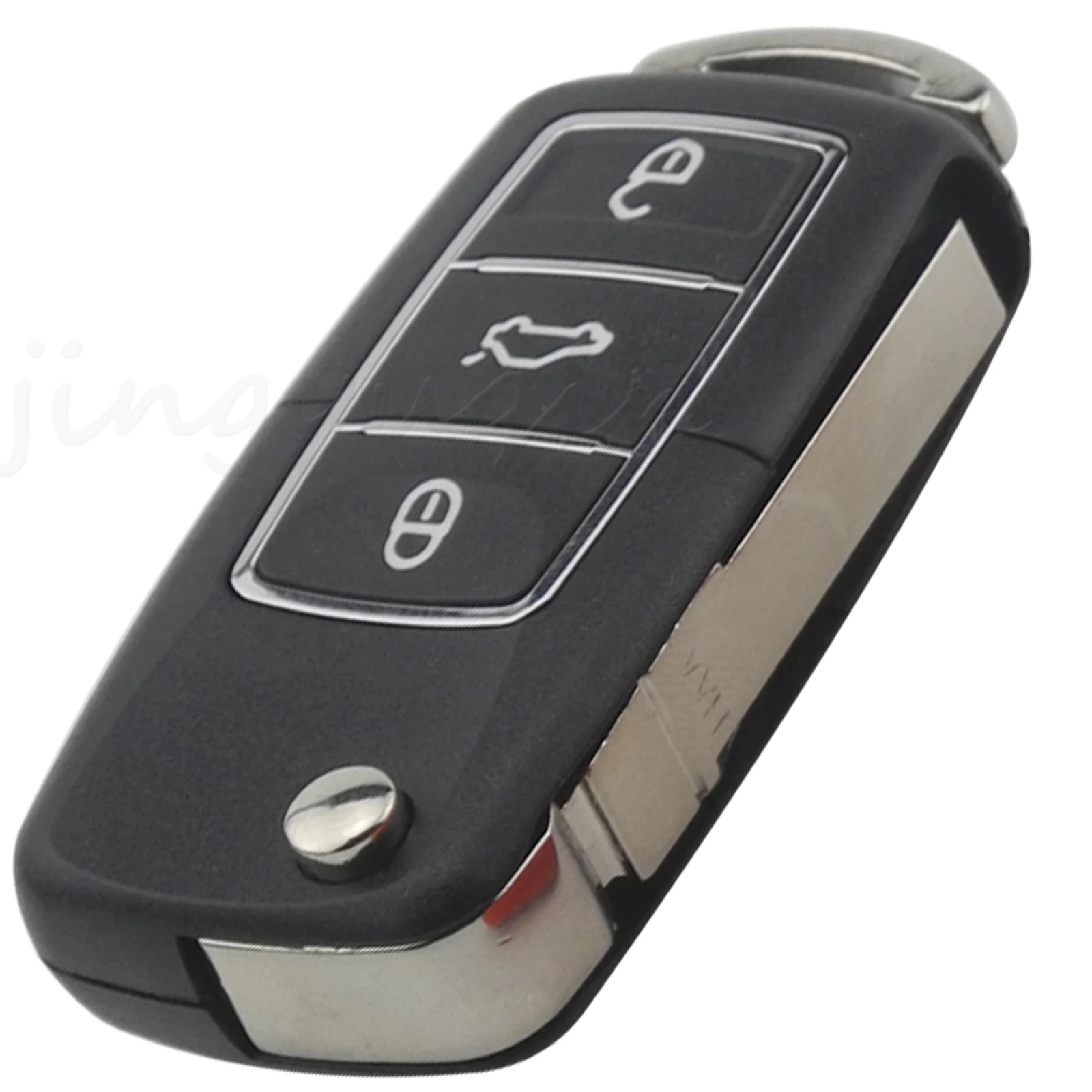 Auto Car Key Shell For Volkswagen for Vw for Seat for Skoda Jetta Golf Passat Beetle Polo Bora 3 Button Replacement Flip Remote