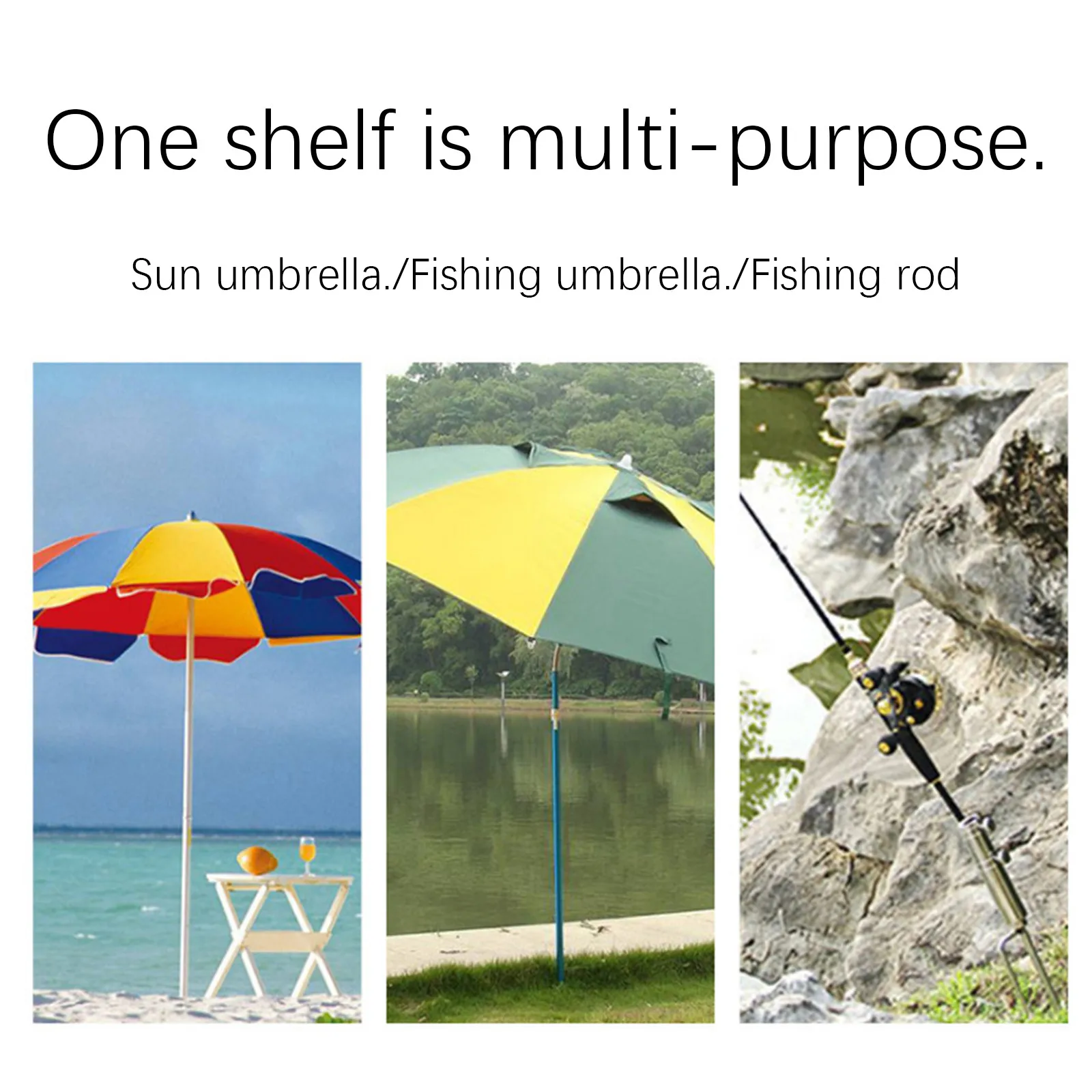 Parasol Holder Anchor Sun Beach Umbrella Stand Fishing Stand Garden Lawn Patio Ground Anchor Fishing Rods Tool Spike Stand