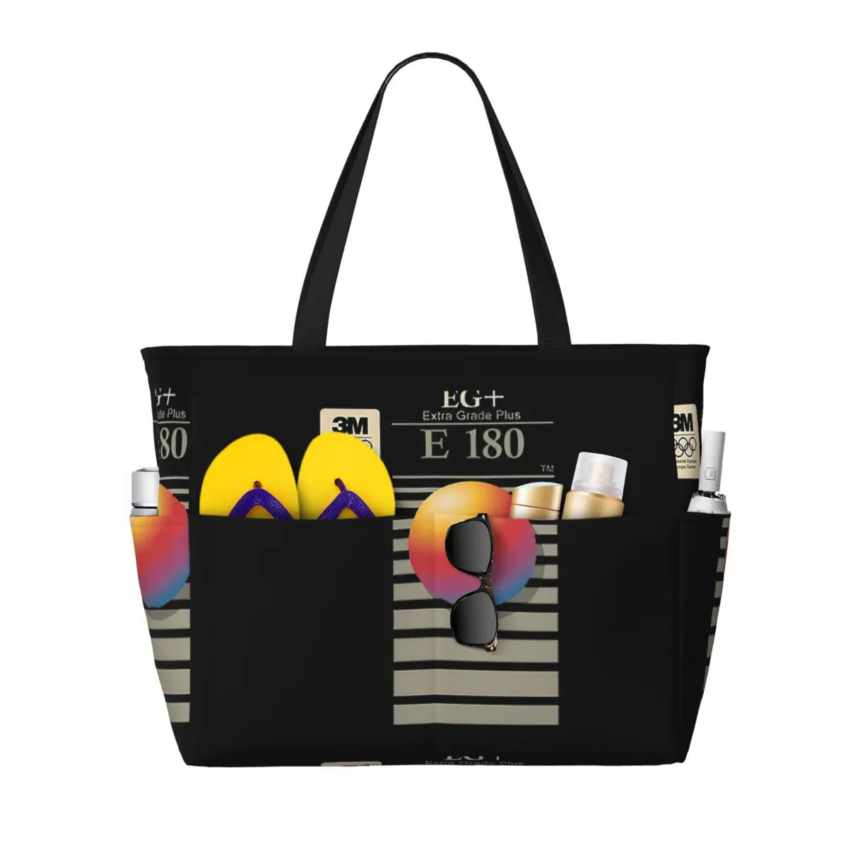 VHS Scotch E180 Пляжная большая сумка Спортивная сумка для занятий йогой в тренажерном зале Большая большая сумка Женская дорожная сумка Сумка для фитнеса