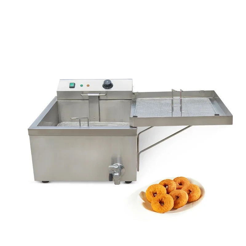 Commercial Large-Capacity  Fryer, Constant Temperature Control, Adjustable Thermostat, Stainless Steel Design