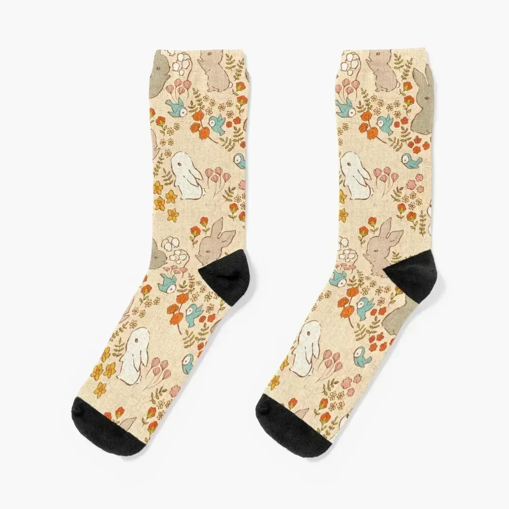 

Vintage Bunnies Socks cartoon winter gifts Lots christmass gift Socks Girl Men's