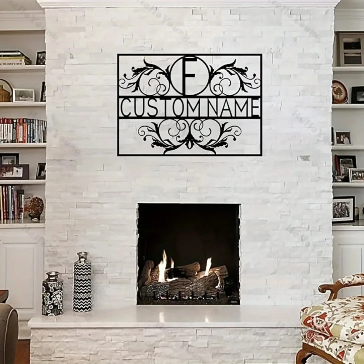 Hot Sale Personalized Welcome Metal Sign - Custom Text Monogram, Ideal for Home Kitchen Garage