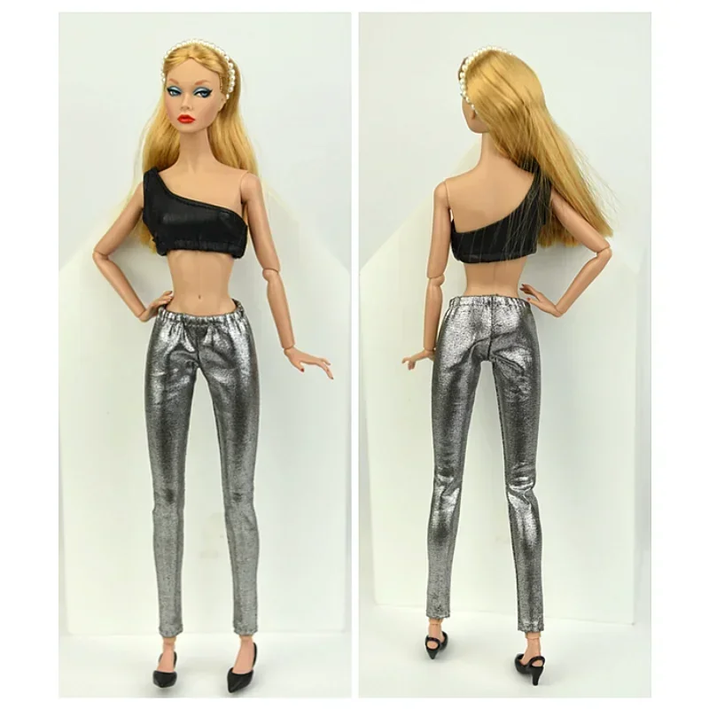 New styles silver accessories  Casual Short long Pant Trousers For BB 1:6 Doll BBIA61