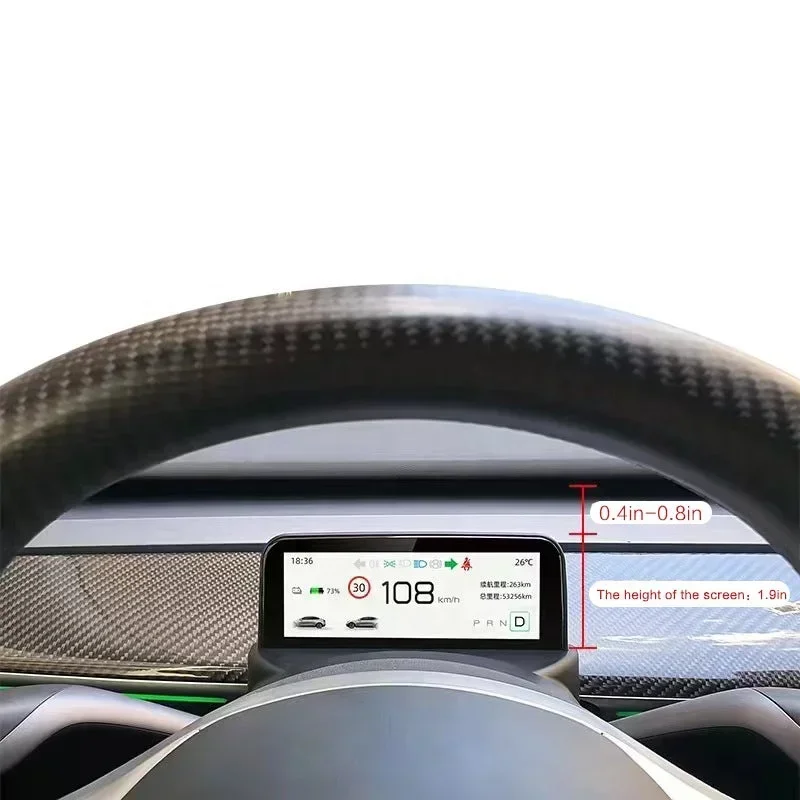 2025EVbase model 3 Y mini smart LCD dashboard meter speed head up display hud For Model 3 Y