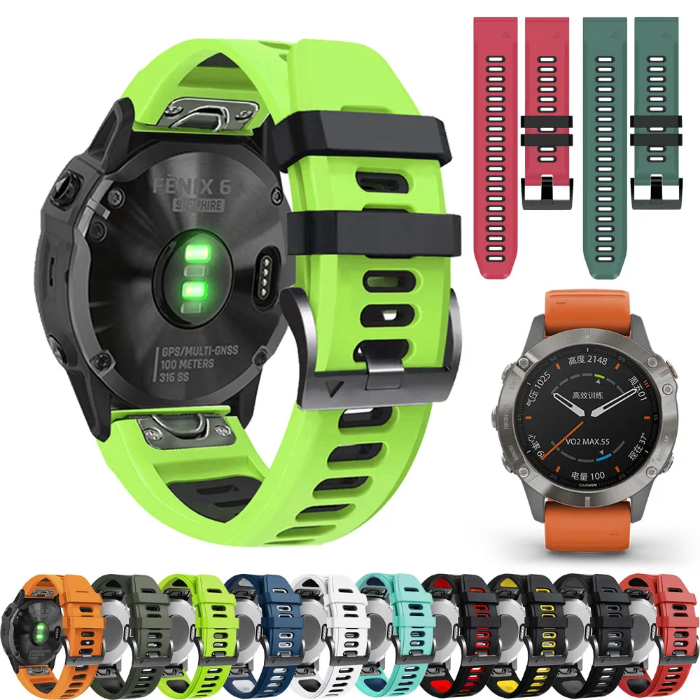 For Garmin Fenix E 47mm 51mm Strap QuickFit 22 26mm Silicone Band Quatix 8 7 7X Pro 6 6X Pro 5 5X Plus/Enduro 3 Fashion Bracelet