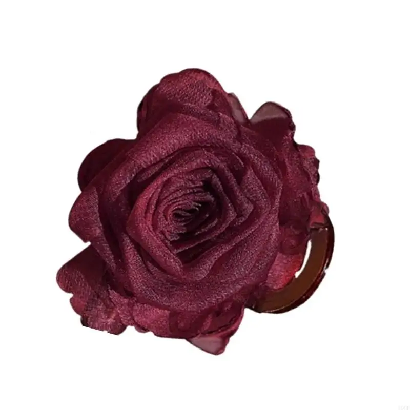 أنثوي كاميليا تصميم الشعر مقطع الشبكة البلاستيكية #3