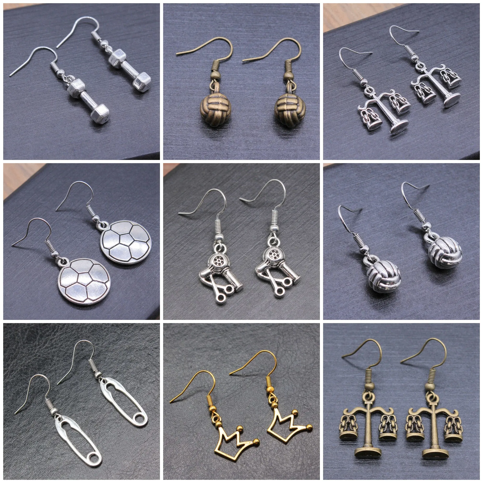 Boho Study Sports Athlete Theme Fashion Dangle Earrings 18x19mm Dangle Earrings For Women Cute Charm Jewelry Gift